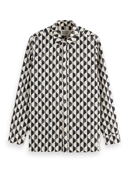 Scotch & Soda Regular fit geo-print shirt