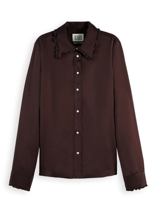 Scotch & Soda Regular fit shirt with ruffle