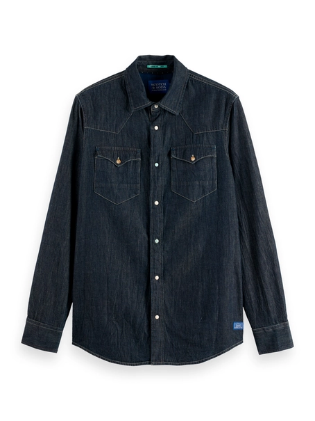 Scotch & Soda Regular fit western shirt in dark d