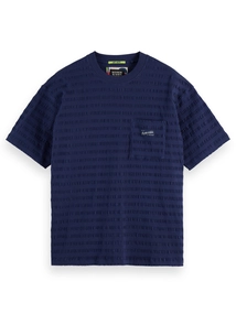 Scotch & Soda Relaxed-fit horizonal textured t-sh
