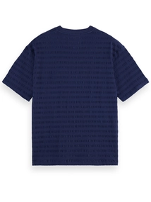 Scotch & Soda Relaxed-fit horizonal textured t-sh