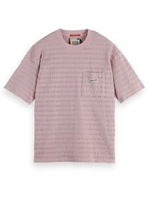 Scotch & Soda Relaxed-fit horizonal textured t-sh
