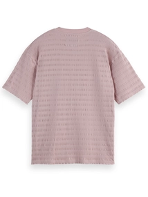 Scotch & Soda Relaxed-fit horizonal textured t-sh
