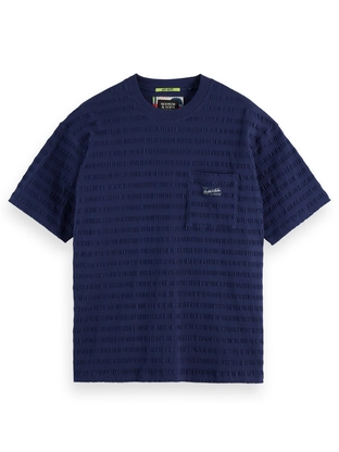 Scotch & Soda Relaxed-fit horizonal textured t-sh