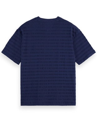 Scotch & Soda Relaxed-fit horizonal textured t-sh