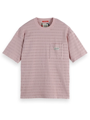 Scotch & Soda Relaxed-fit horizonal textured t-sh