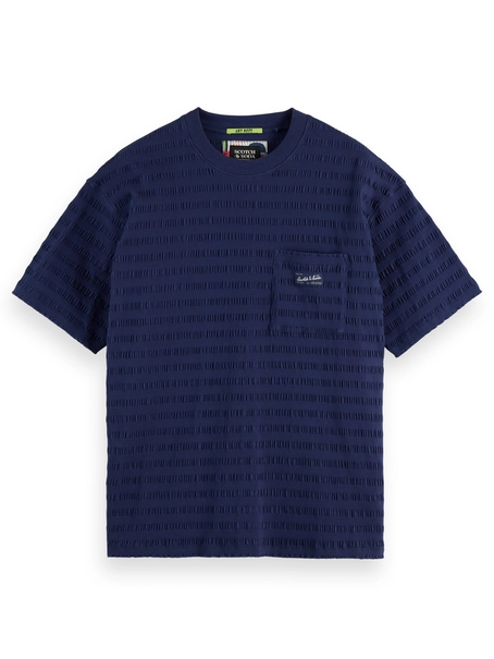 Scotch & Soda Relaxed-fit horizonal textured t-sh