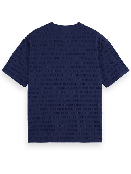 Scotch & Soda Relaxed-fit horizonal textured t-sh