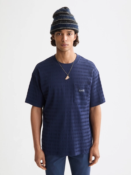 Scotch & Soda Relaxed-fit horizonal textured t-sh