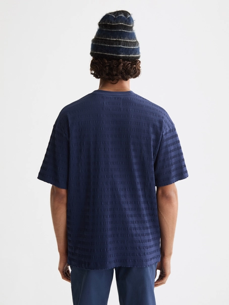 Scotch & Soda Relaxed-fit horizonal textured t-sh