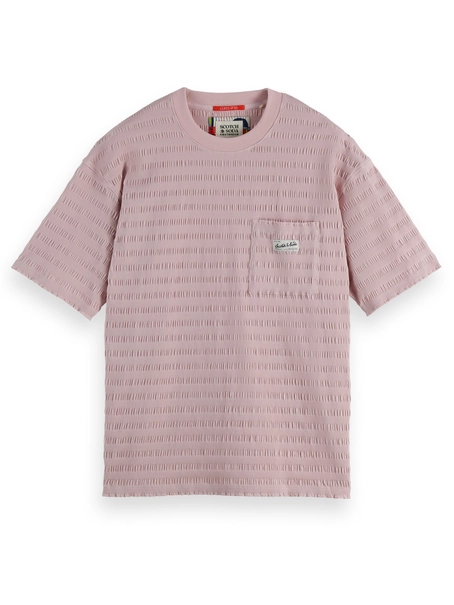 Scotch & Soda Relaxed-fit horizonal textured t-sh