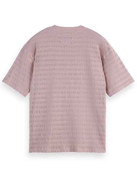 Scotch & Soda Relaxed-fit horizonal textured t-sh