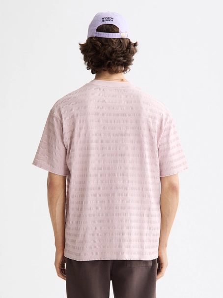 Scotch & Soda Relaxed-fit horizonal textured t-sh