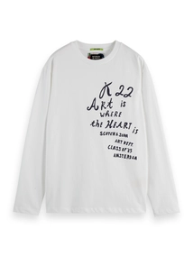 Scotch & Soda Relaxed-fit long-sleeved artwork t-