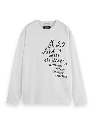 Scotch & Soda Relaxed-fit long-sleeved artwork t-