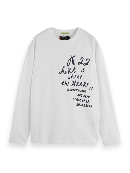Scotch & Soda Relaxed-fit long-sleeved artwork t-