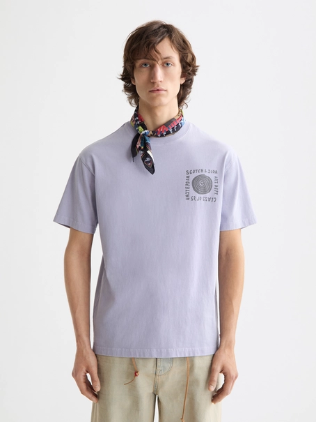 Scotch & Soda Relaxed-fit washed artwork t-shirt