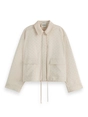 Scotch & Soda Satin Jacquard Utility Shirt