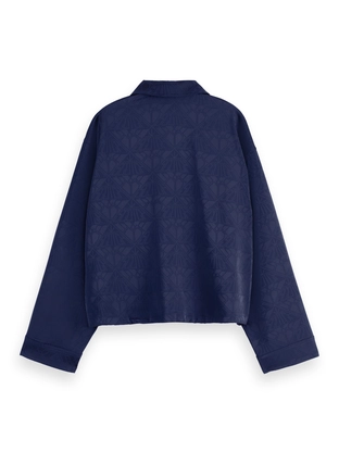 Scotch & Soda Satin Jacquard Utility Shirt