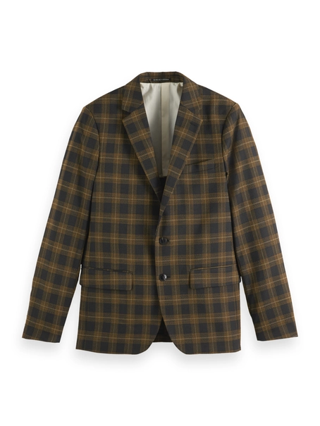 Scotch & Soda Single-breasted yarn-dyed check reg
