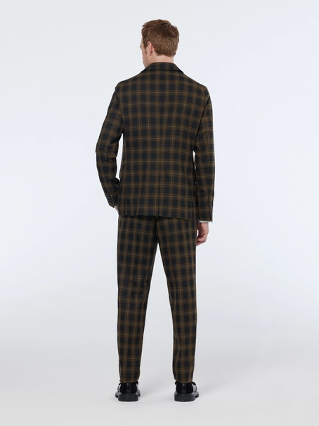 Scotch & Soda Single-breasted yarn-dyed check reg