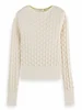 Scotch & Soda Slash neck textured stitch pullover