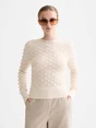 Scotch & Soda Slash neck textured stitch pullover
