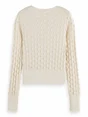 Scotch & Soda Slash neck textured stitch pullover