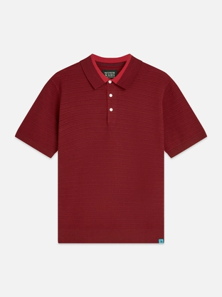 Scotch & Soda Structured knitted regularfit polo