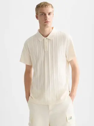 Scotch & Soda Structured ribbed relaxedfit polo