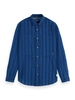 Scotch & Soda Textured indigo shirt in special st