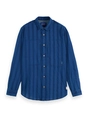 Scotch & Soda Textured indigo shirt in special st