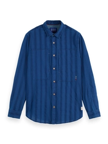 Scotch & Soda Textured indigo shirt in special st