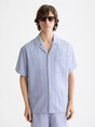 Scotch & Soda Tonal-striped short-sleeved shirt