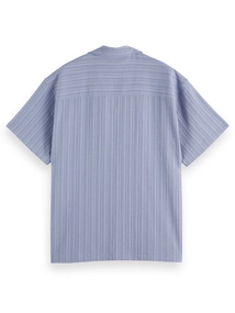 Scotch & Soda Tonal-striped short-sleeved shirt