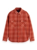 Scotch & Soda Washed denim checked overshirt