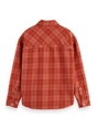 Scotch & Soda Washed denim checked overshirt