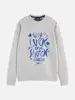 Scotch & Soda Washed denim graphic sweat
