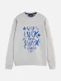 Scotch & Soda Washed denim graphic sweat