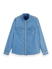 Scotch & Soda Washed out lightweight denim shirt
