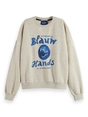 Scotch & Soda Washed oversized fit sweatshirt wit