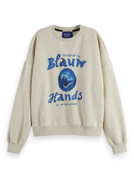 Scotch & Soda Washed oversized fit sweatshirt wit