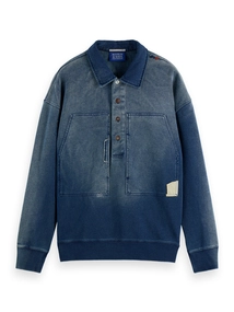 Scotch & Soda Worked out popover sweat in washed