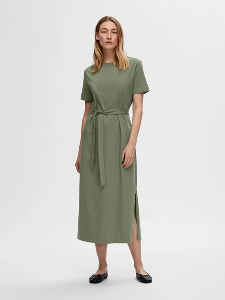 SELECTED FEMME SLFESSENTIAL SS ANKLE TEE DRESS