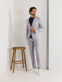 State of Art Blazer Checked Half