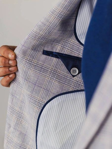 State of Art Blazer Checked Half