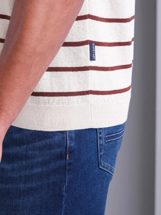 State of Art Poloshirt Knitted SS