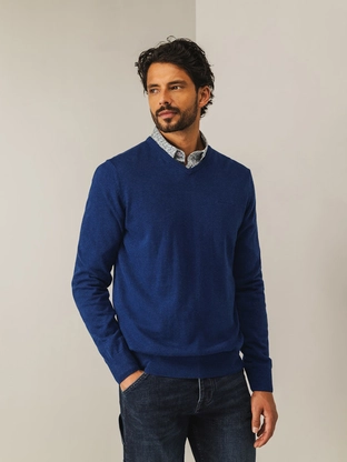 State of Art Pullover V-Neck Plai