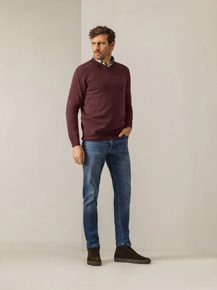 State of Art Pullover V-Neck Plai