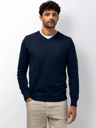State of Art Pullover V-Neck Plai